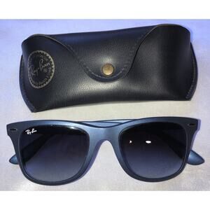 Ray-Ban Sunglasses Liteforce RB4195 6015/8G Blue 52 20 3N Made In Italy & A Case